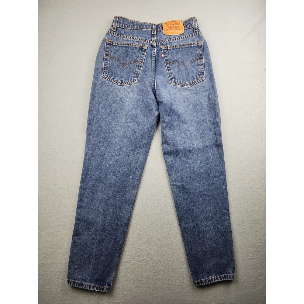 Vintage Levi's 512 Slim Tapered Jeans Juniors 9 Blue High Rise Denim USA 90s - Picture 9 of 12